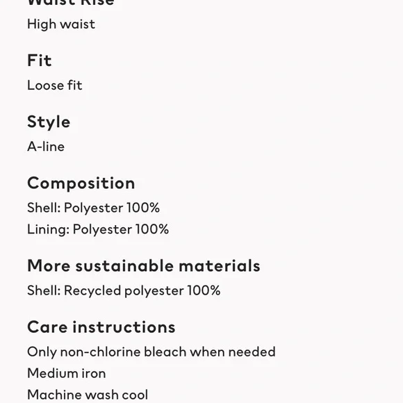 H&M High Waist Dainty Blue and White Floral Skirt - Picture 10 of 10